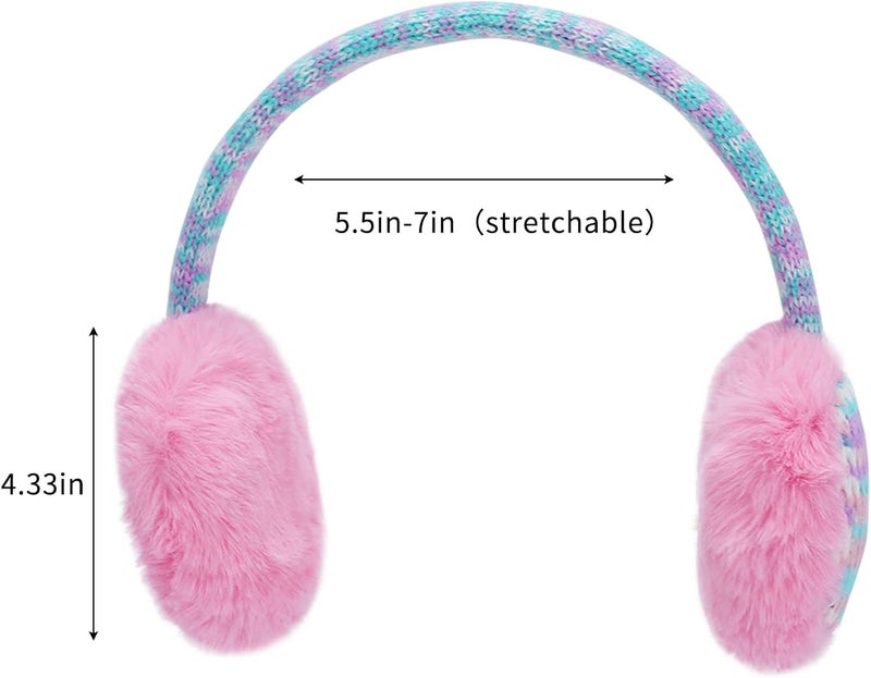 Ztl Kids Knit Earmuffs Winter Outdoor Plush Ear Warmers for Boys Girls 4-16 Years - Image 3